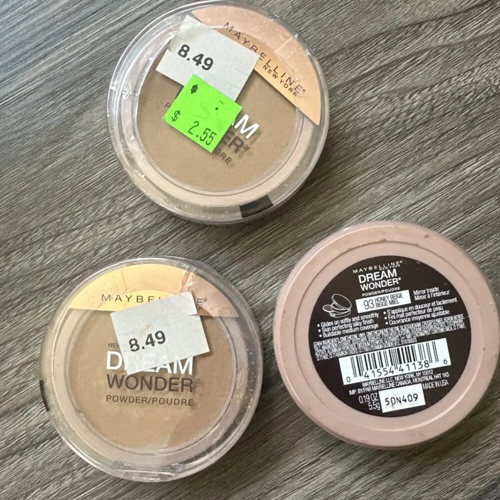 Maybelline New York Dream Wonder 93 Honey Beige x3, second skin -discontinued